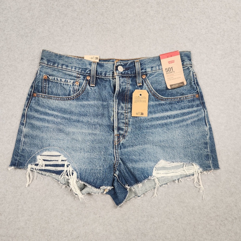 Levi's 501 Distressed Jean Shorts 30 NWT